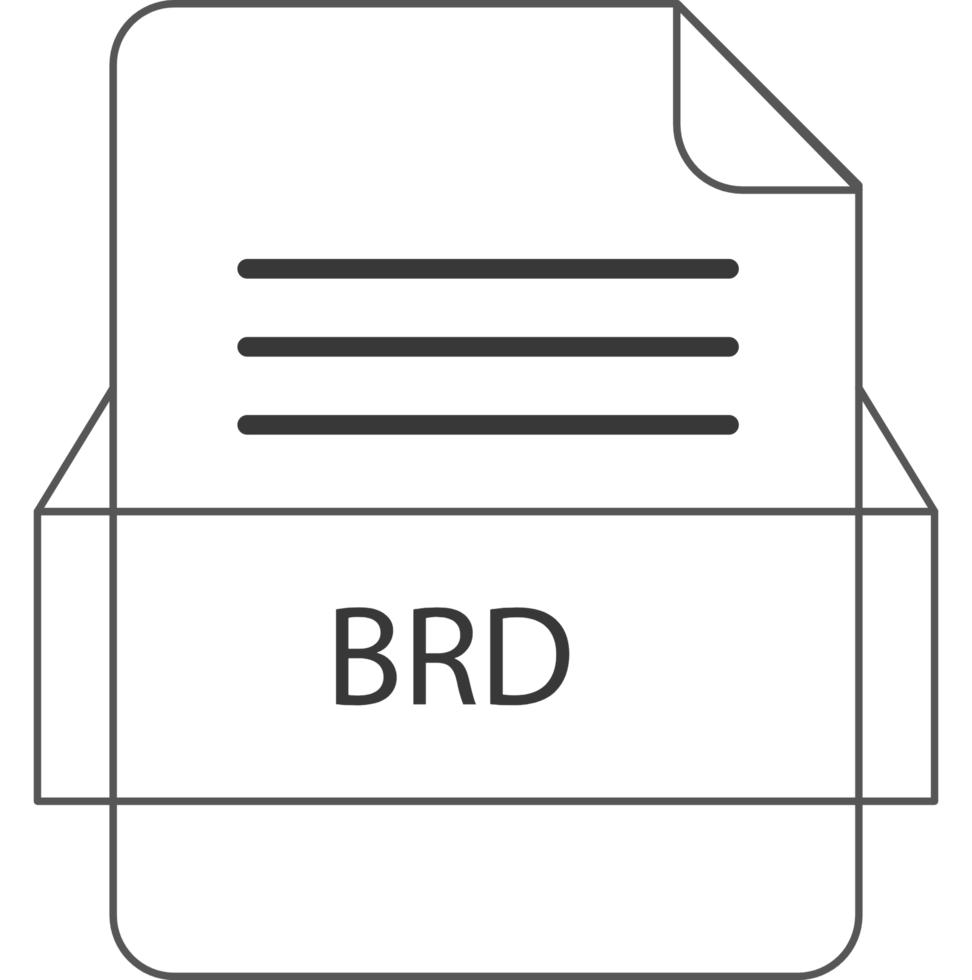 Brd File Icon Black Outline png