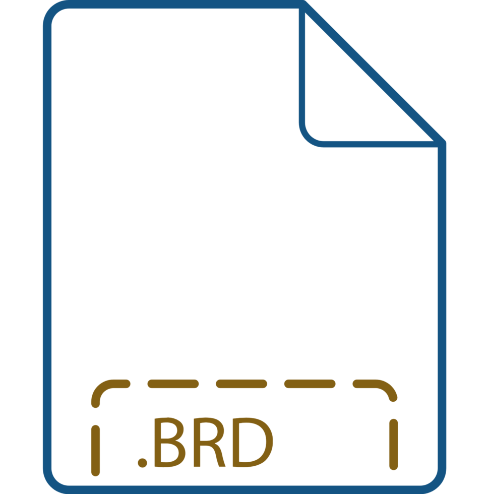 Brd File Icon Deep Rounded Outline png