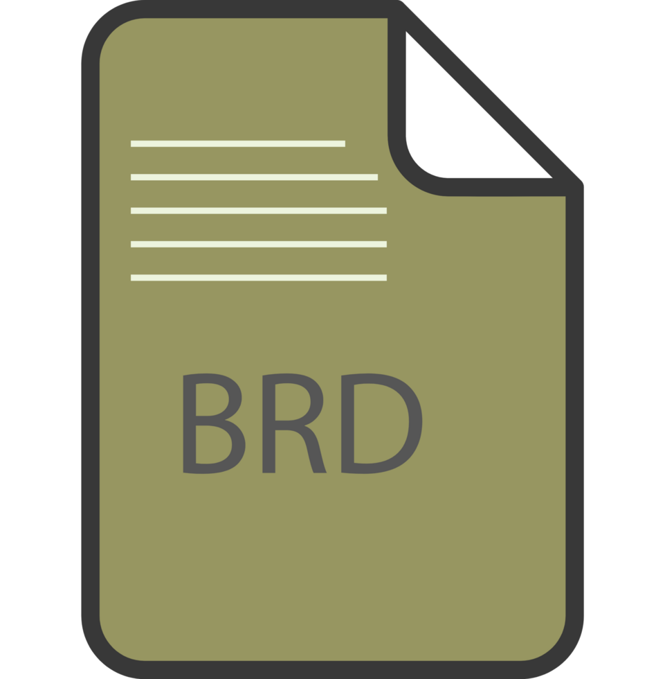 Brd File Icon Fill And Outline Rounded Corners png