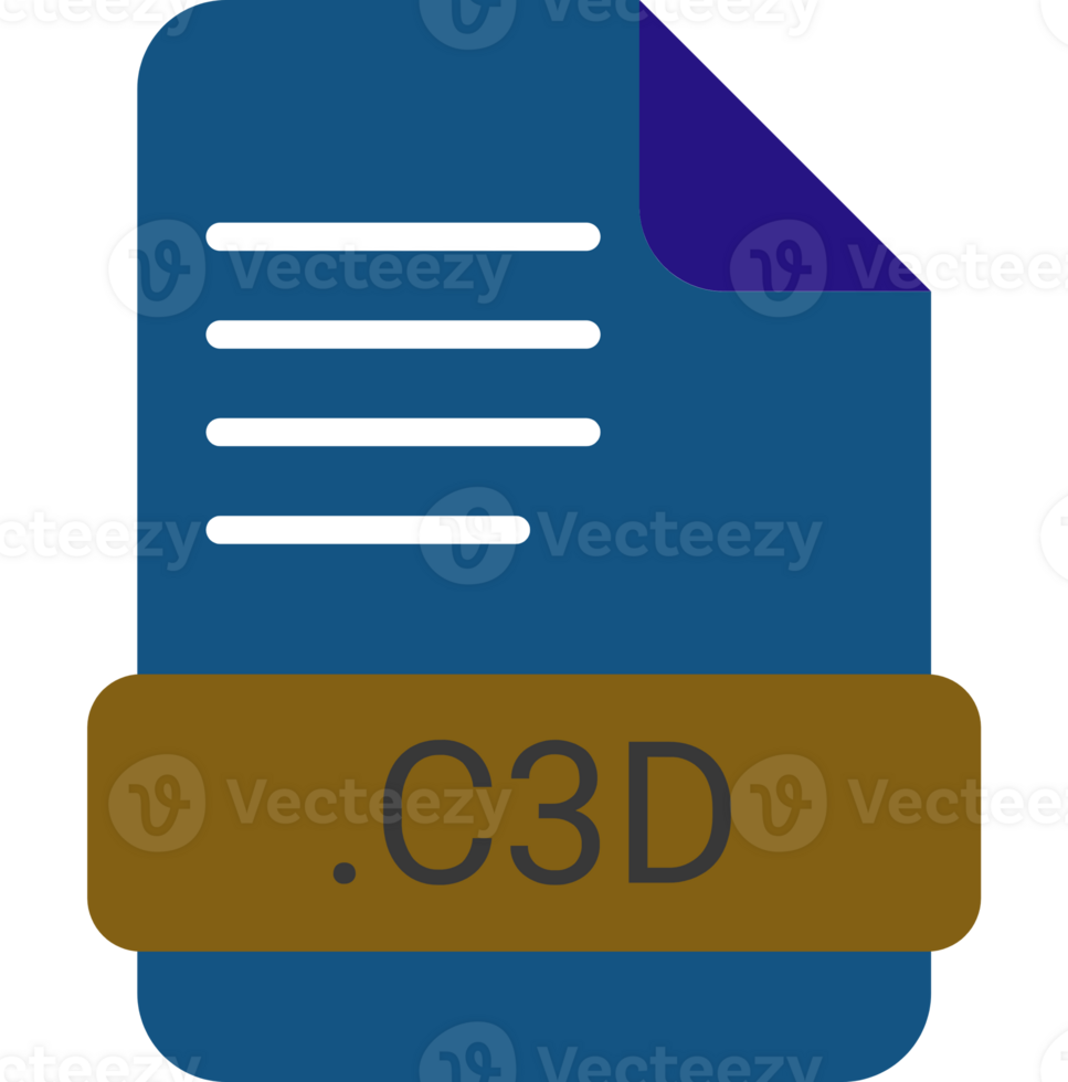 C3d File Extension Icon With Symbol png