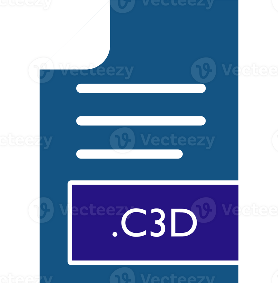 C3d File Format Icon Black Fill png