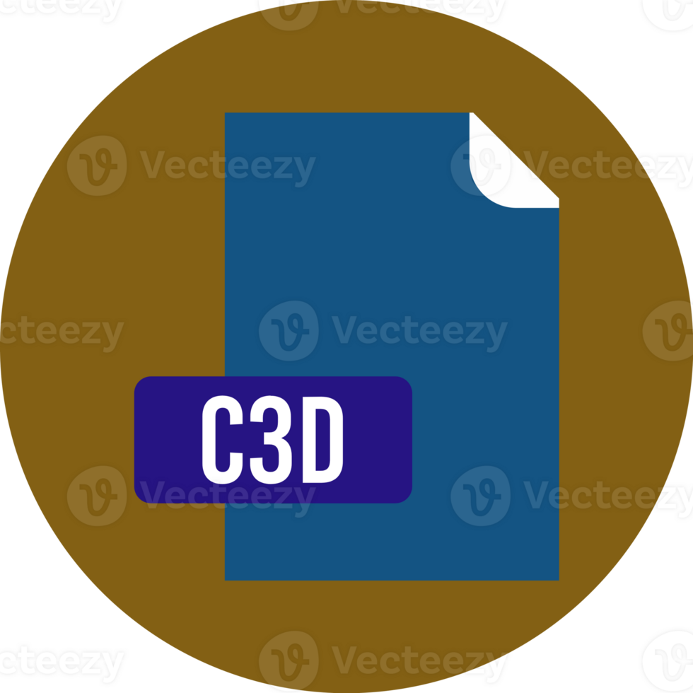 C3d File Format Icon Rounded Circle Bg png