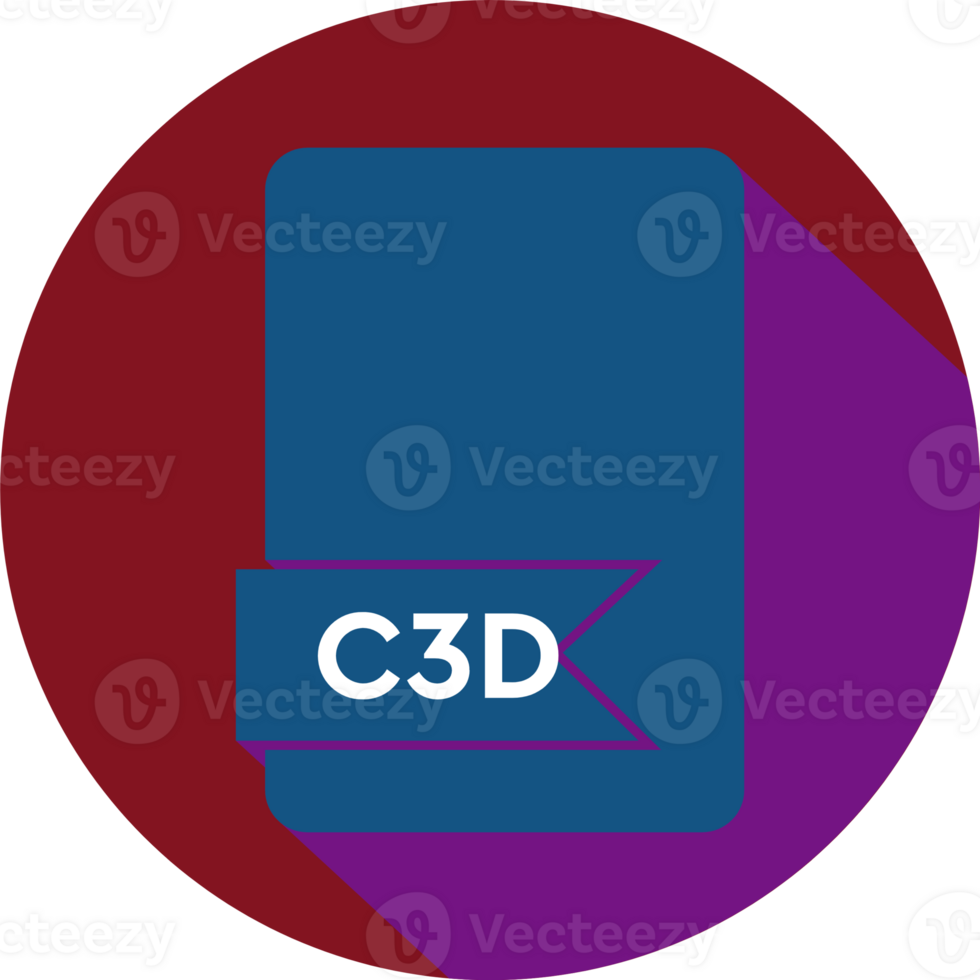 C3d File Format Icon Deep Koamaru Fill Circular Shape png