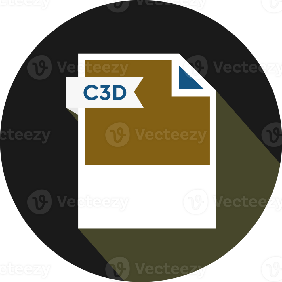 C3d File Format Icon Old Brick Circular Shape png