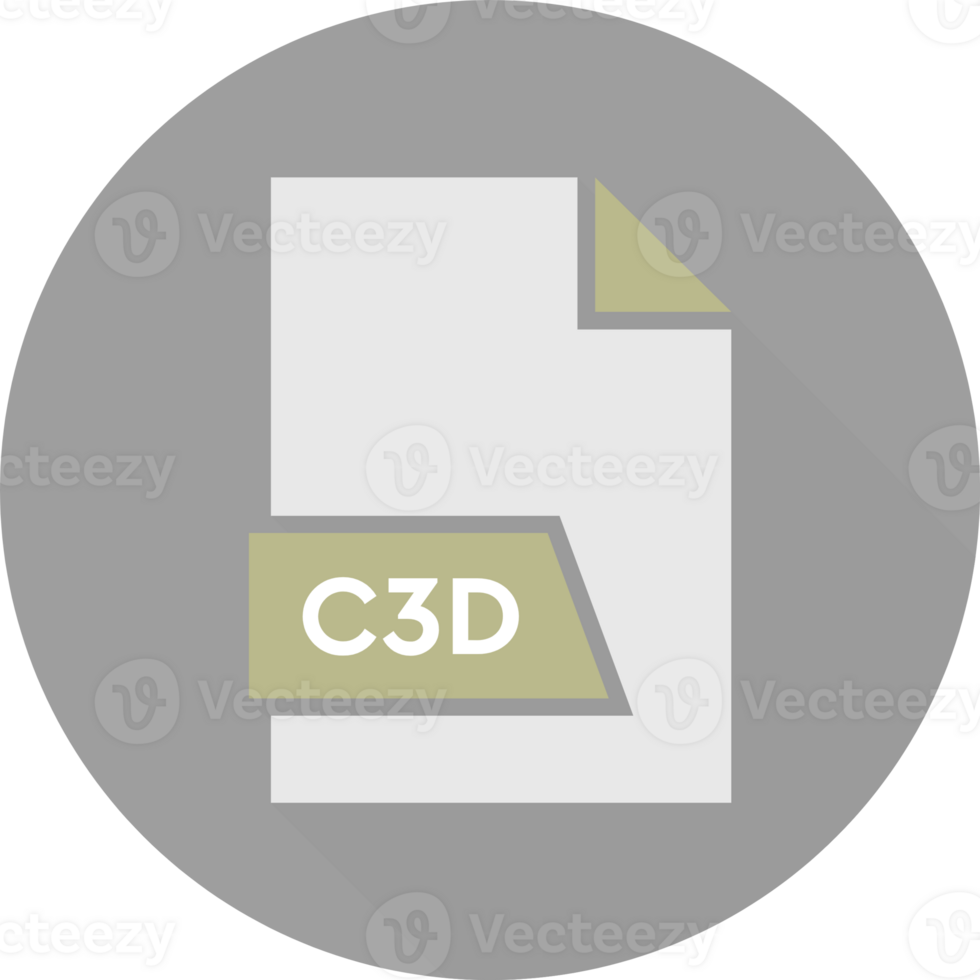C3d File Format Icon Space In Shapes And Circular Shape Outside png