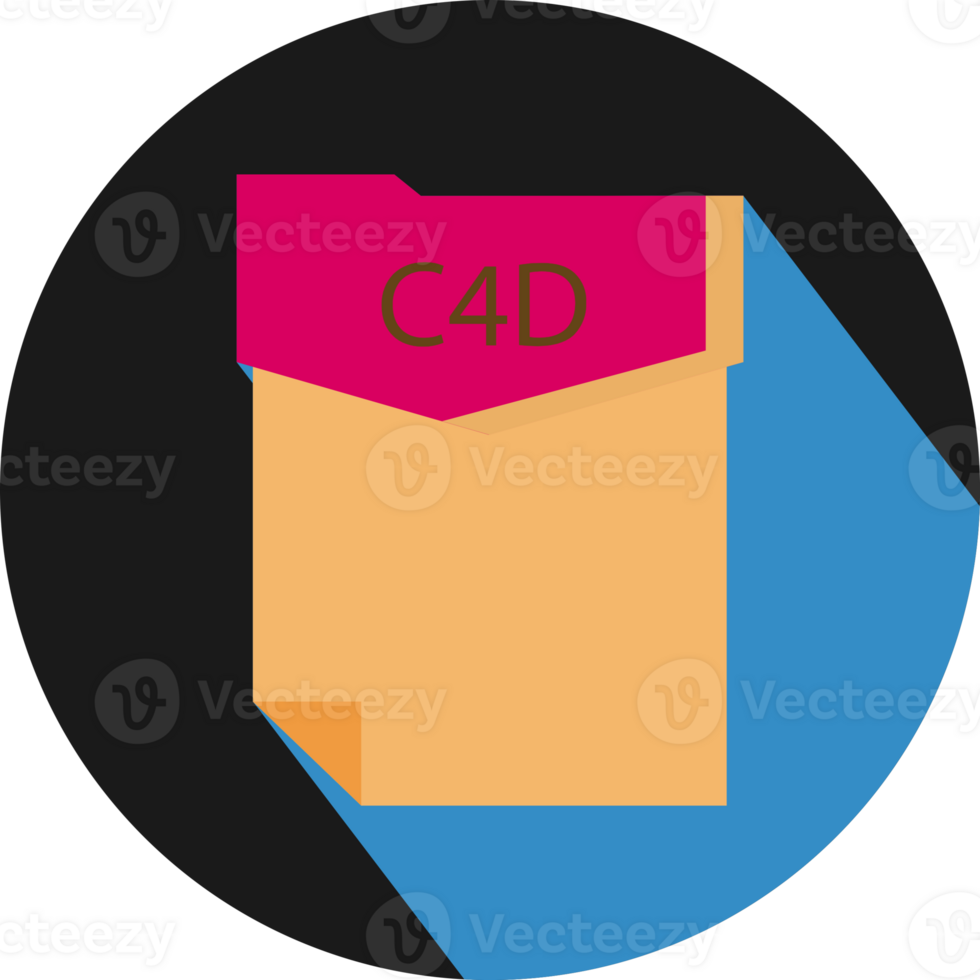C4d File Format Minimal Icon With Circle png