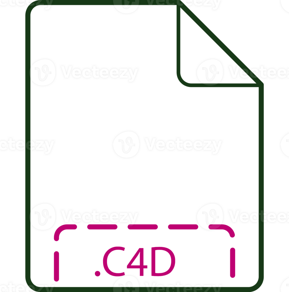 C4d File Icon Deep Rounded Outline png