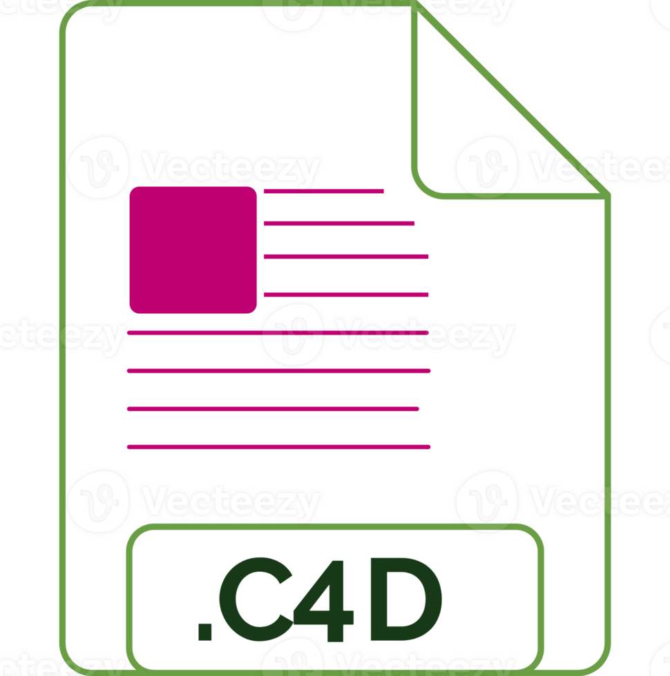 C4d File Icon Little Lines Outline png