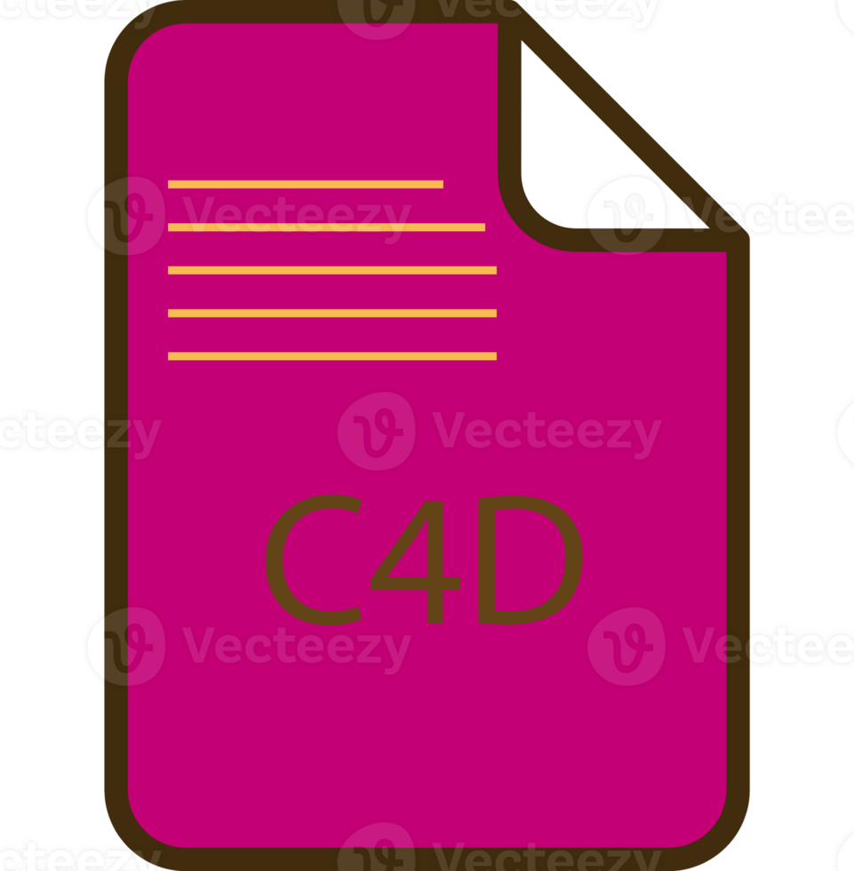 C4d File Icon Fill And Outline Rounded Corners png