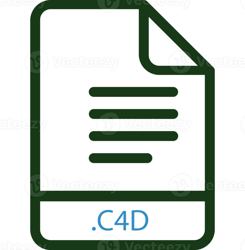 C4d File Minimal Icon With Symbol png