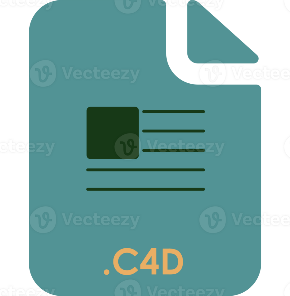 C4d File Icon With Symbol png