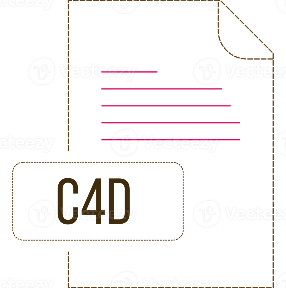 C4d Icon Black Dashed Outline V1 png