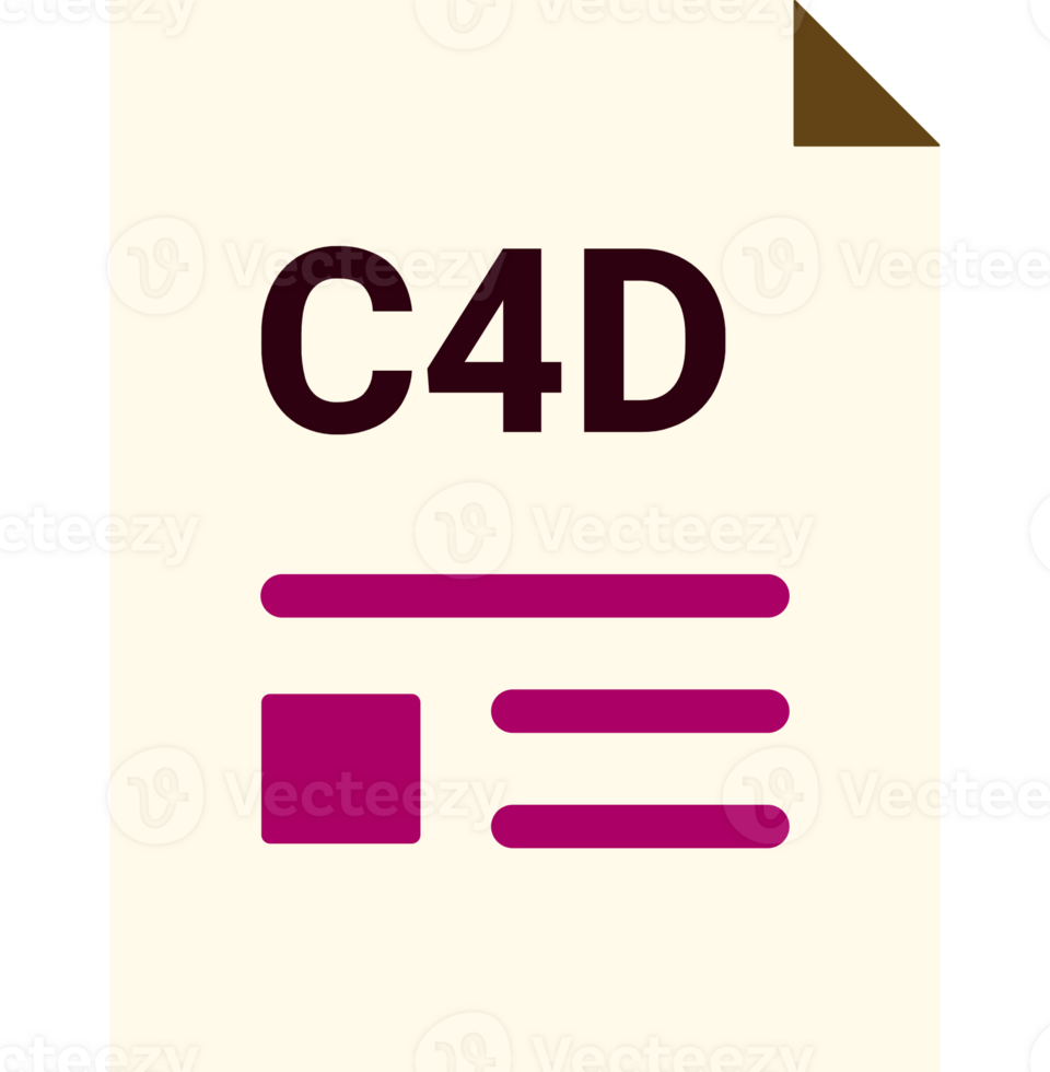 C4d With Deep And Minimal Colors And Folded Icon png