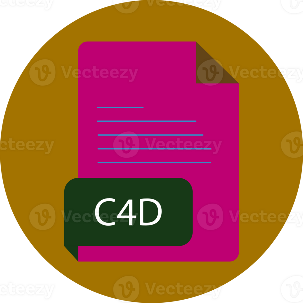 C4d File Extension Icon Black Color Crisp Corners Circular Shape png