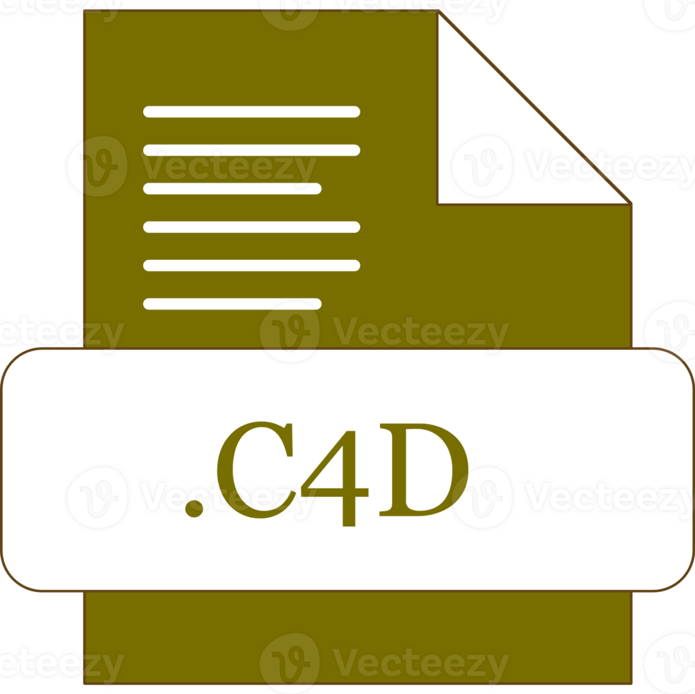 C4d File Extension Icon Fill With Minimal Colors png