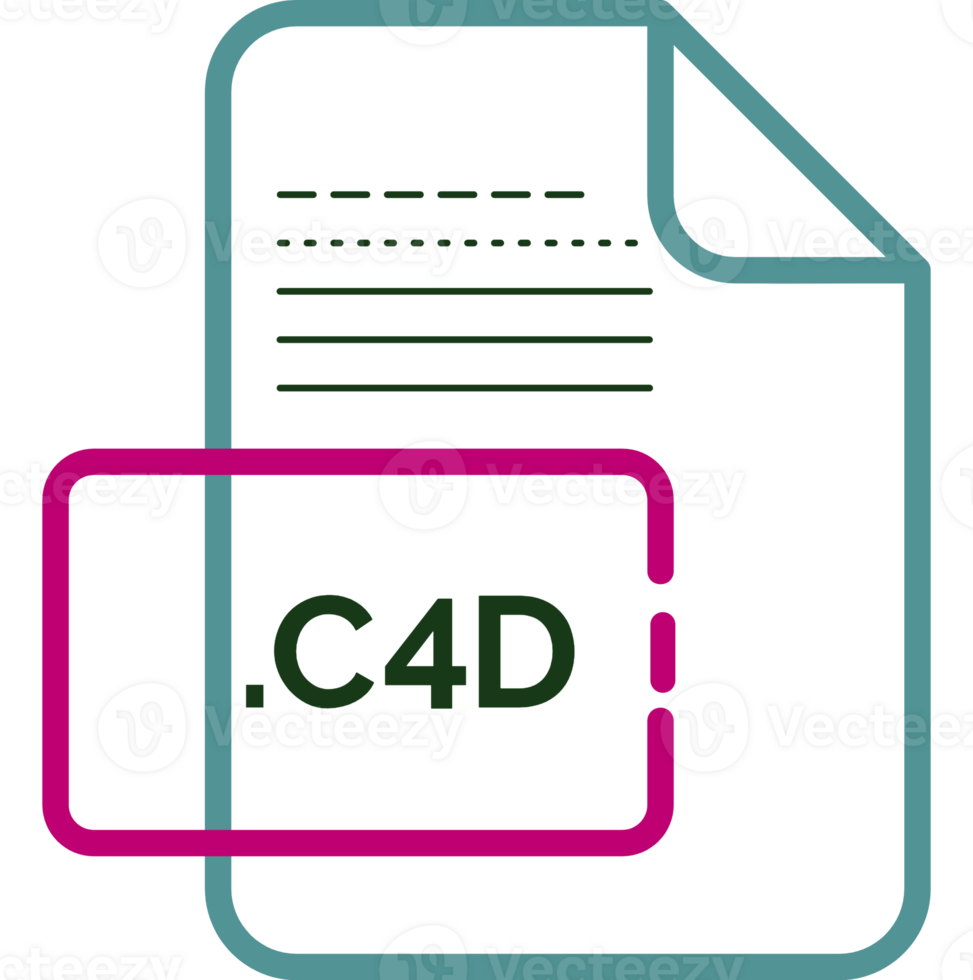 C4d File Extension Icon Little Dot And Color Fill png