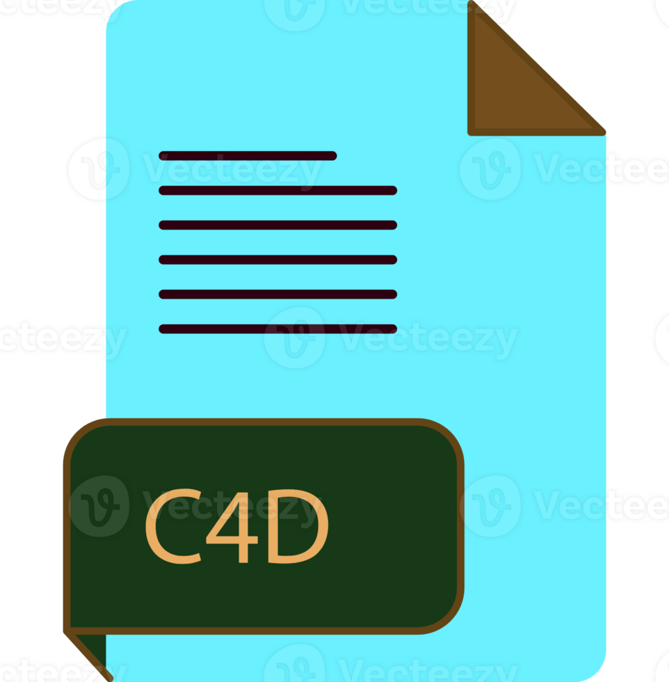 C4d File Extension Icon Rounded Lines And Crisp Corners png
