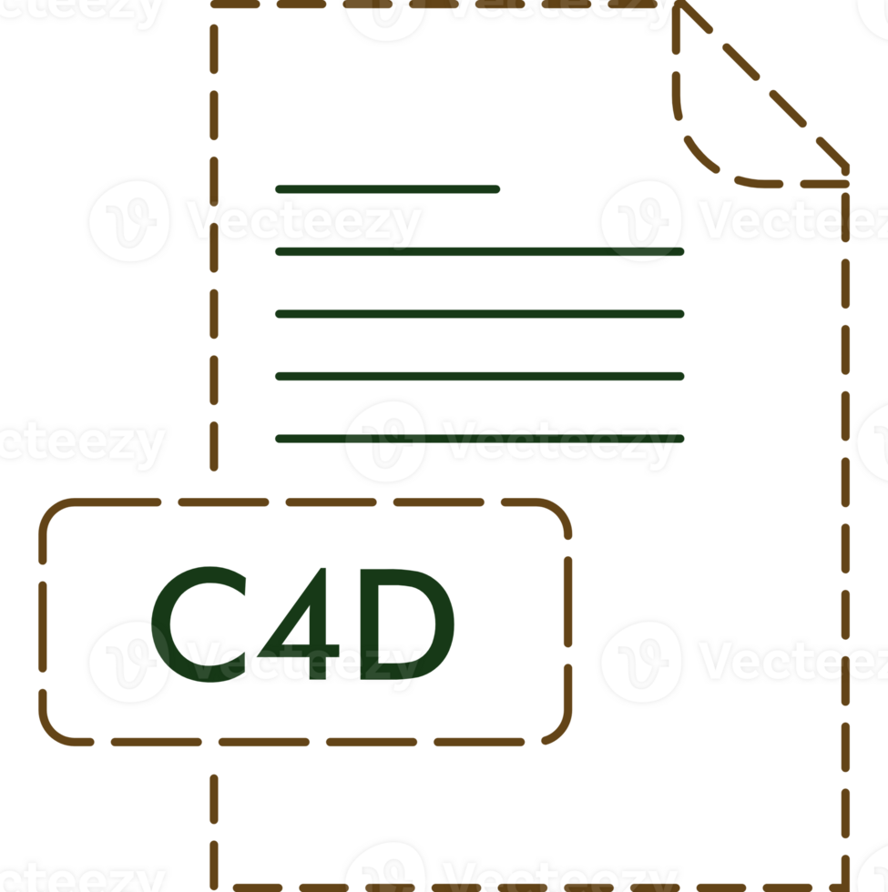 C4d File Format Icon Rounded Outline png
