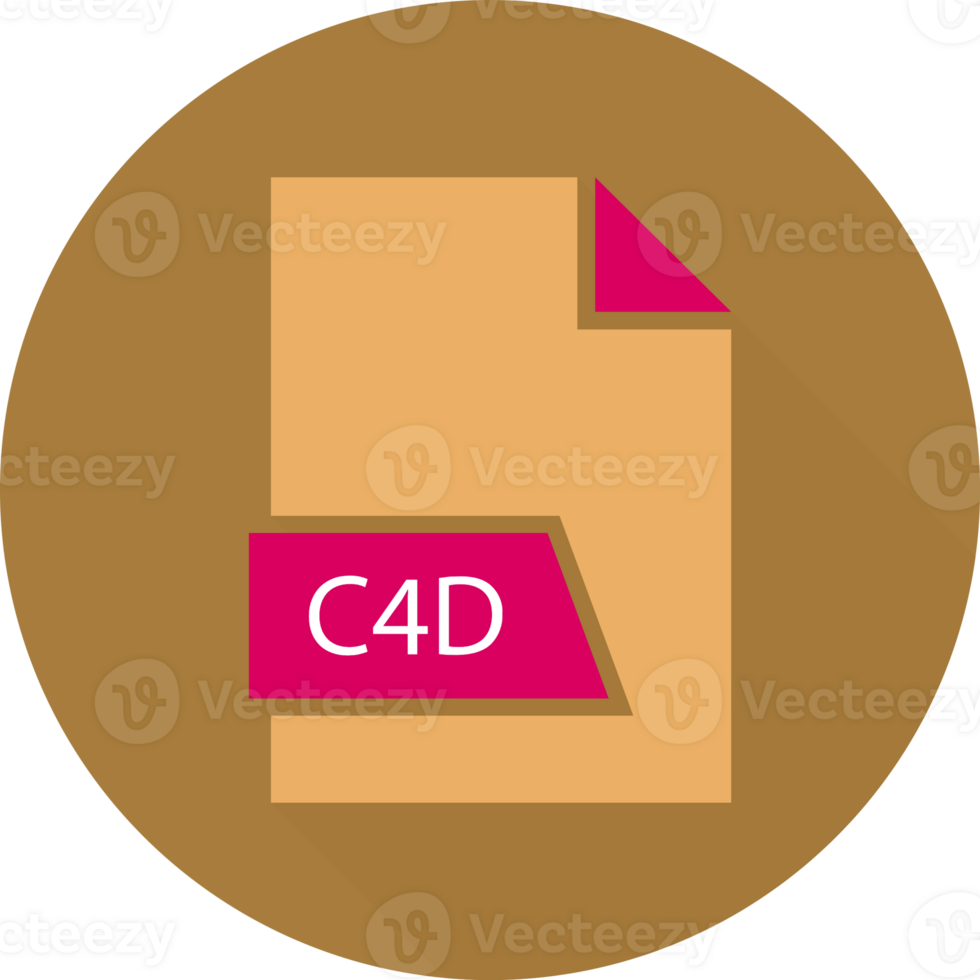 C4d File Format Icon Space In Shapes And Circular Shape Outside png