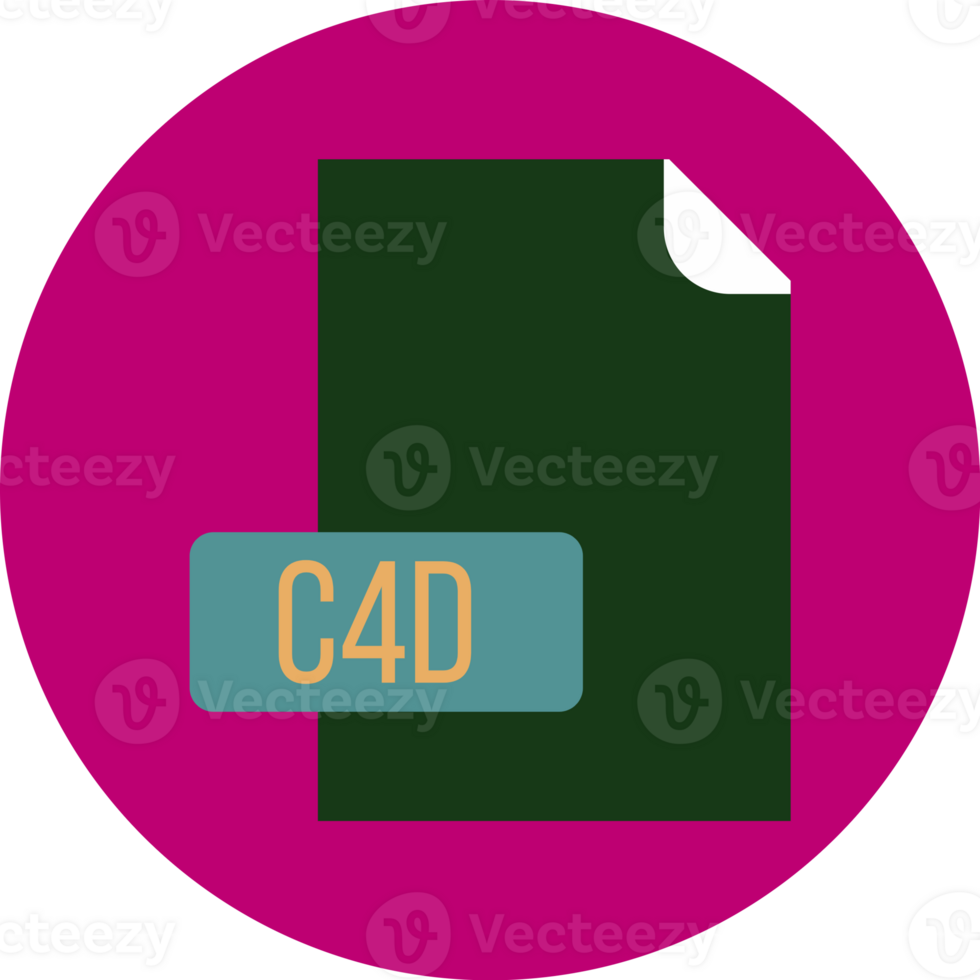 C4d File Format Icon Rounded Circle Bg png