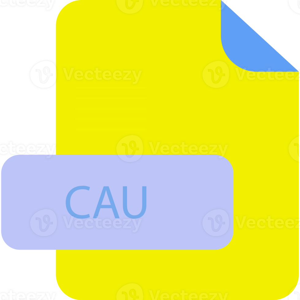 Cau File Extension Icon Thicker Outline png