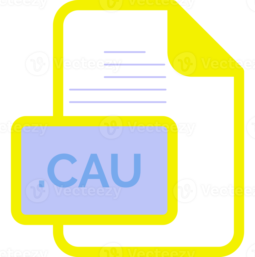 Cau File Extension Icon Color Fill Rounded Corners Inside Transparent png