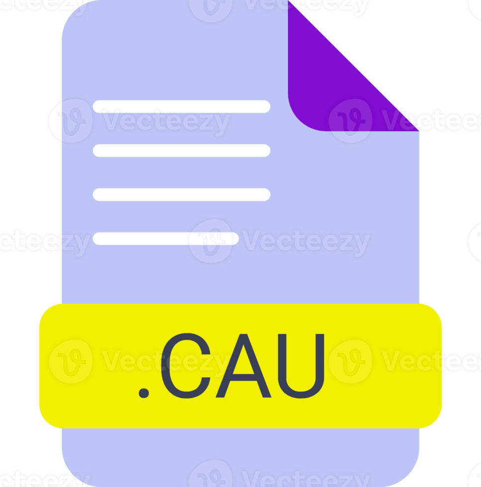 Cau File Extension Icon With Symbol png
