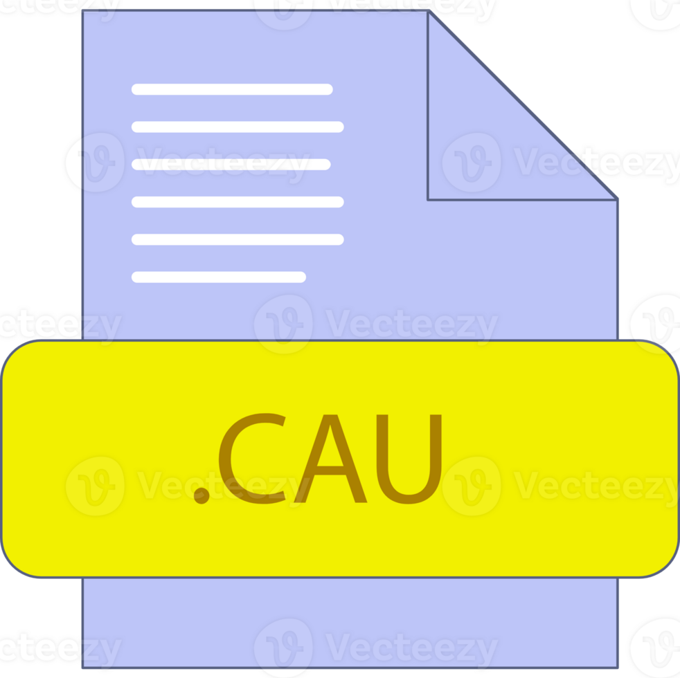 Cau File Extention Icon Old Minimal Color Fill png