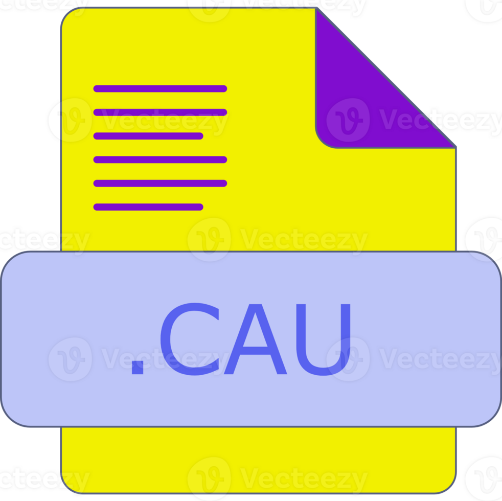 Cau File Extension Icon Fill And Bebes Writting png