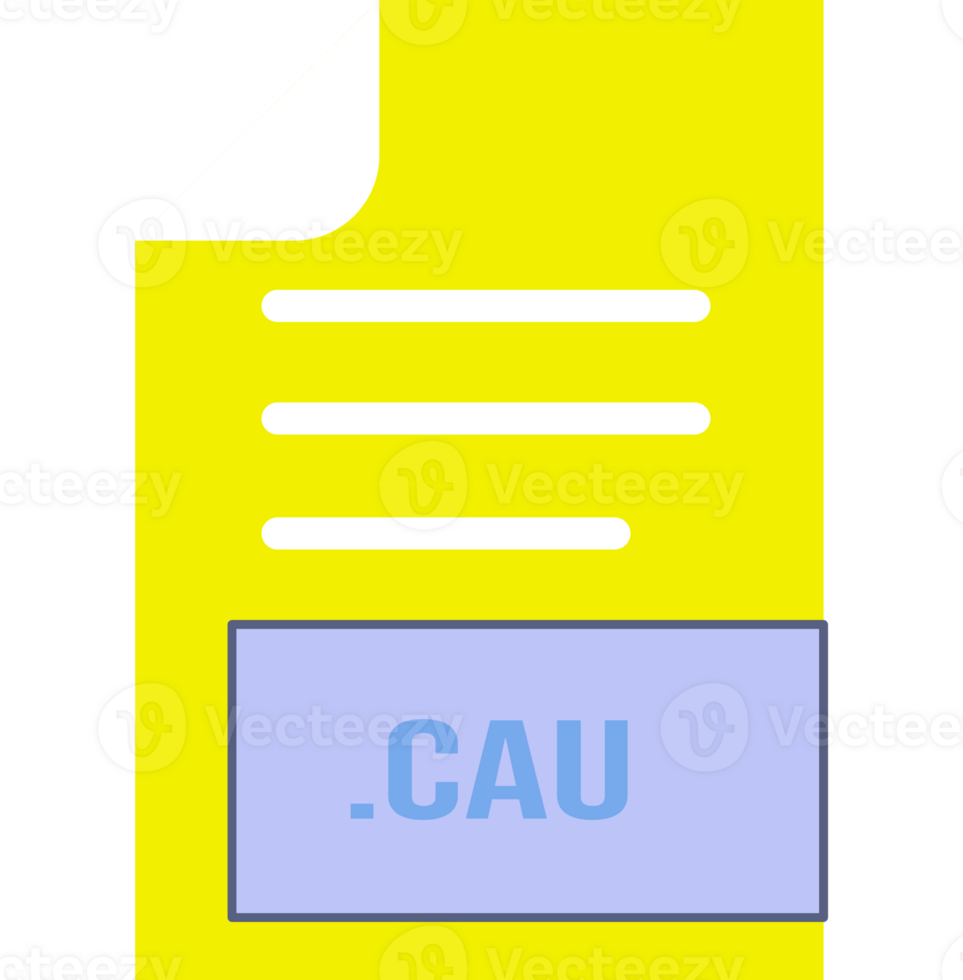 Cau File Format Icon Rounded Dashed Outline png