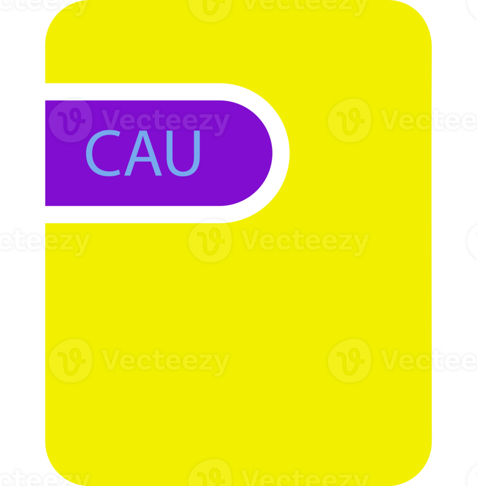 Cau File Icon Thick Black Outline png
