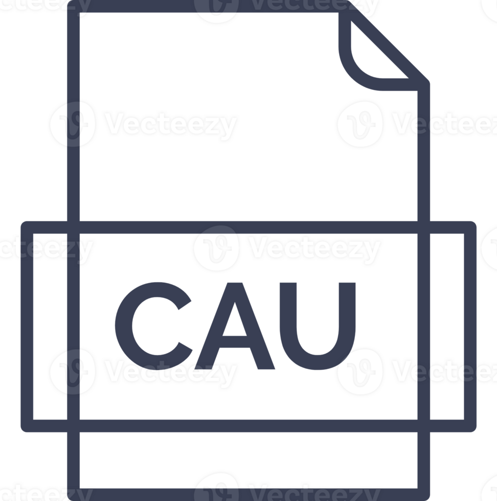 Cau File Icon Thick Outline Rounded Corners png