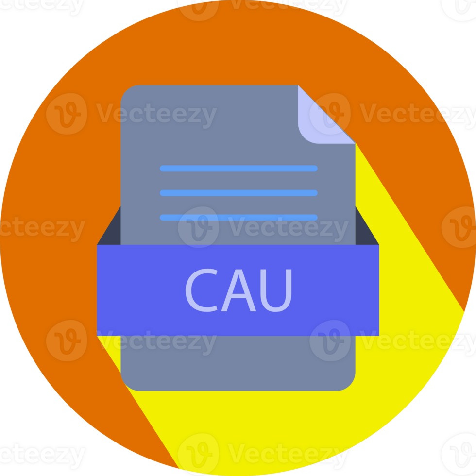Cau File Icon With Color And Rounded Corners And Folded Doc png