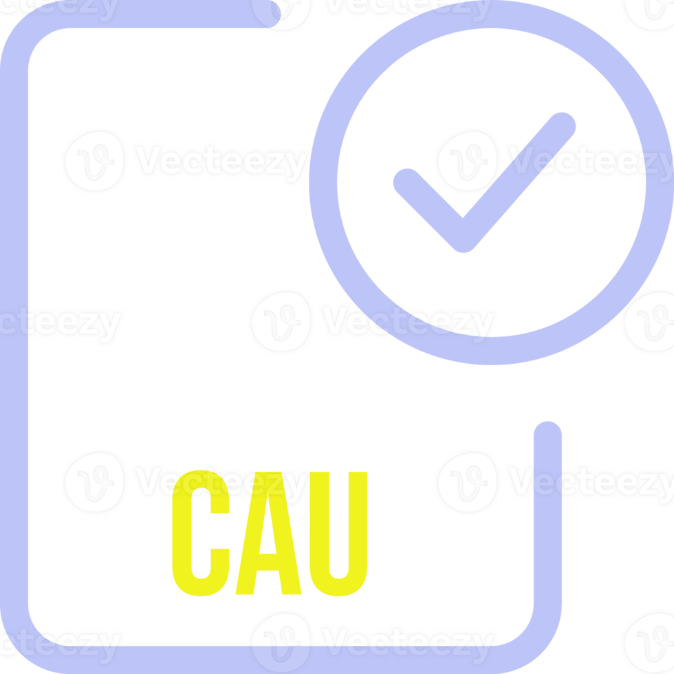 Cau File Icon With Checked Mark png