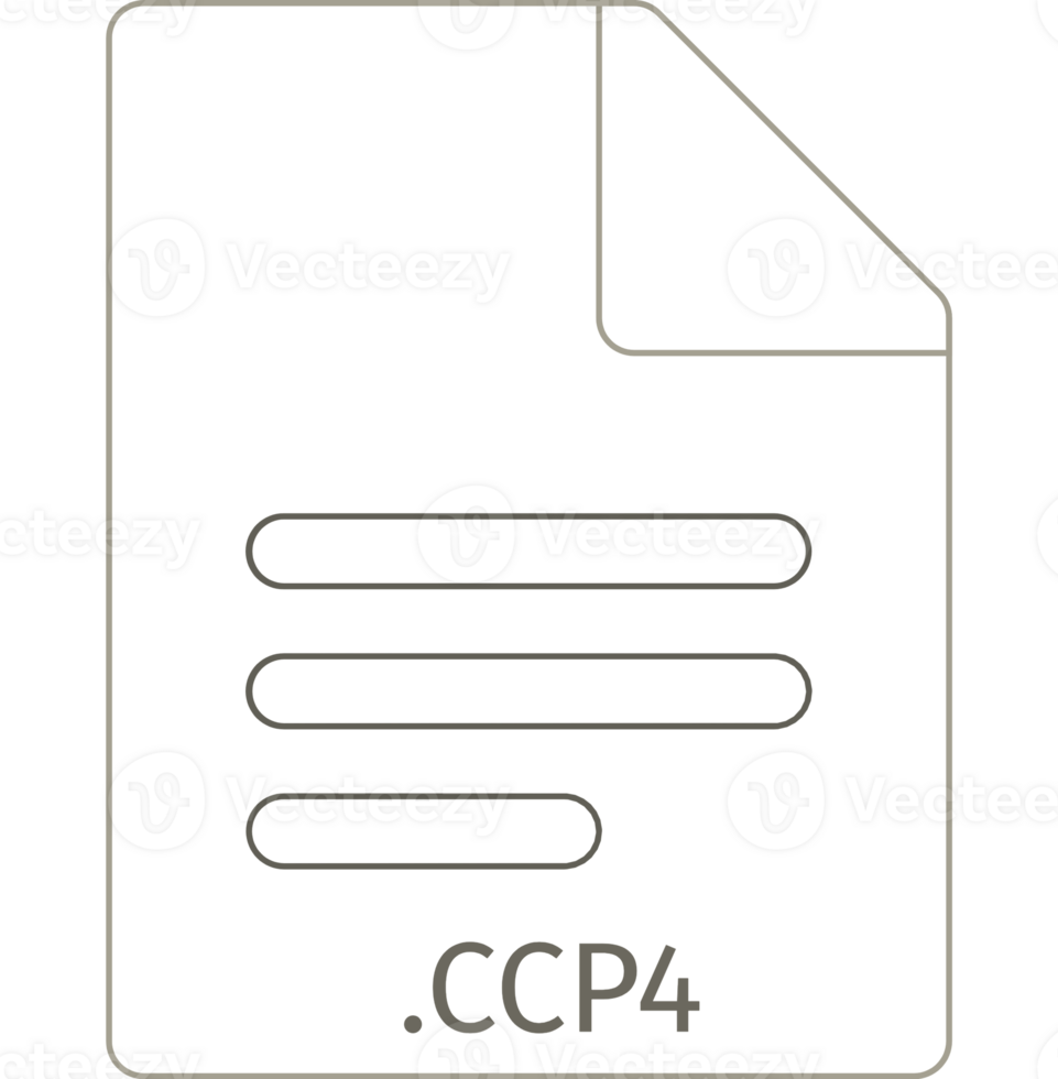 Ccp4 Black Empty Outline Doc Icon png