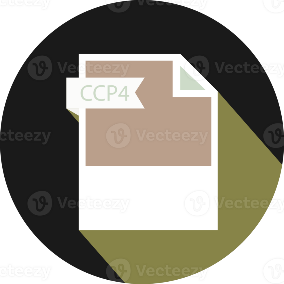 Ccp4 File Format Icon And Black Shadow Circular Shape png