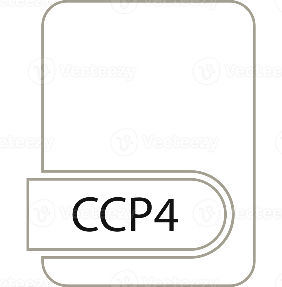 Ccp4 File Format Icon Black Outline And Light Color png