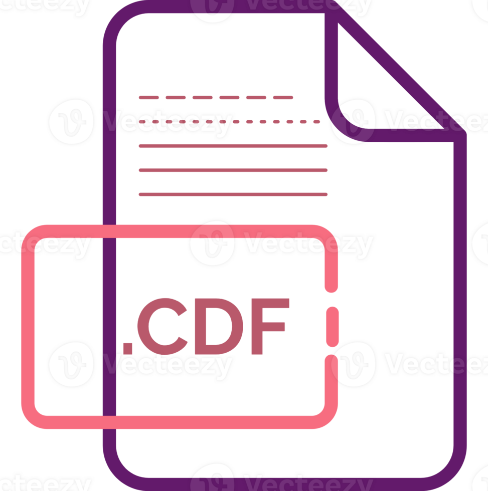 Cdf File Extension Icon Little Dot And Color Fill png