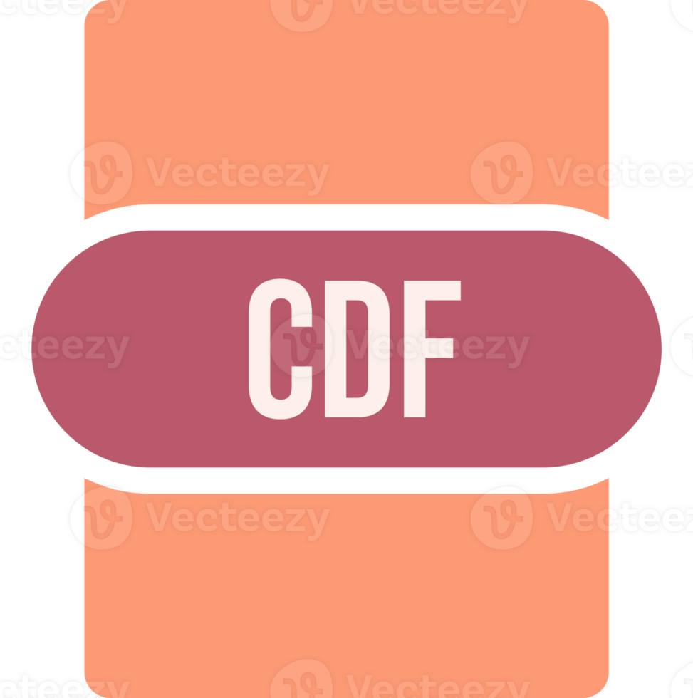 Cdf File Extension Icon Rounded And Color Fill png