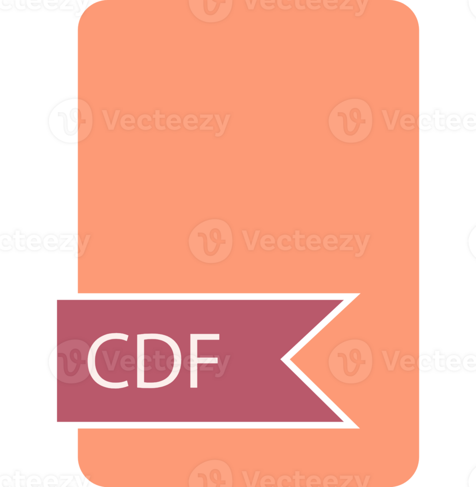 Cdf File Format Icon Label Contour png