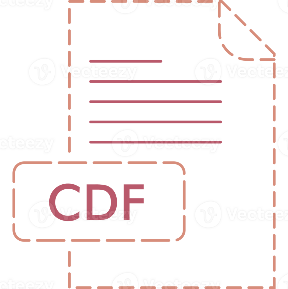 Cdf File Format Icon Rounded Outline png