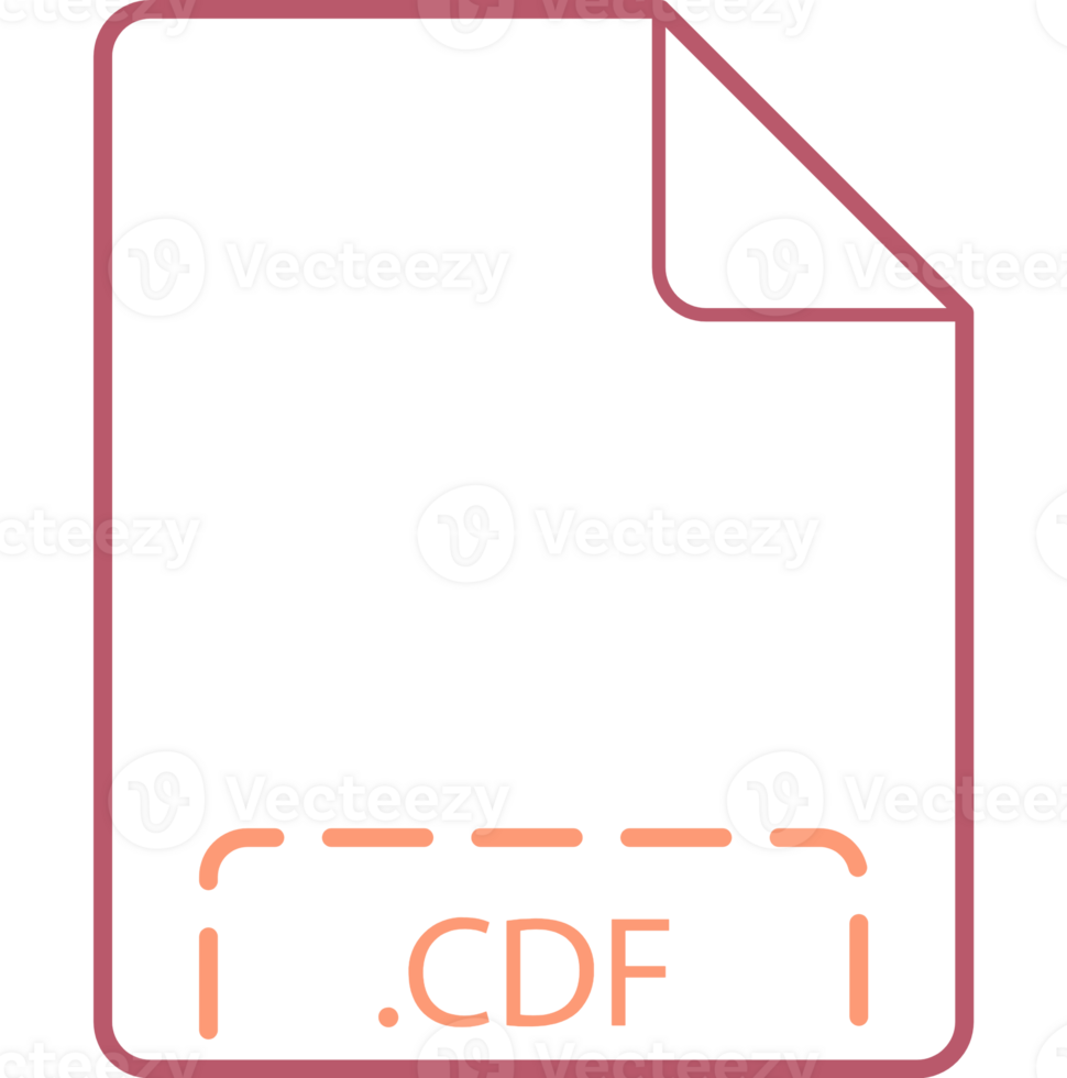 Cdf File Icon Deep Rounded Outline png