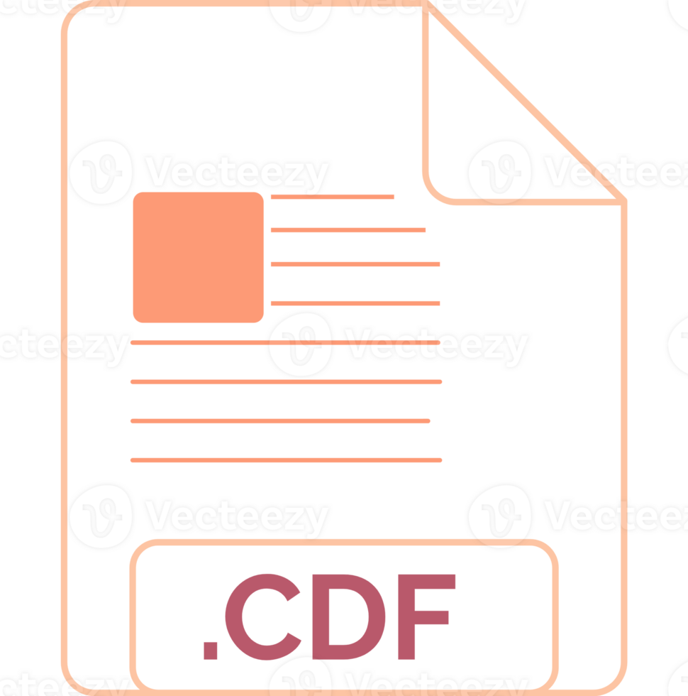 Cdf File Icon Little Lines Outline png