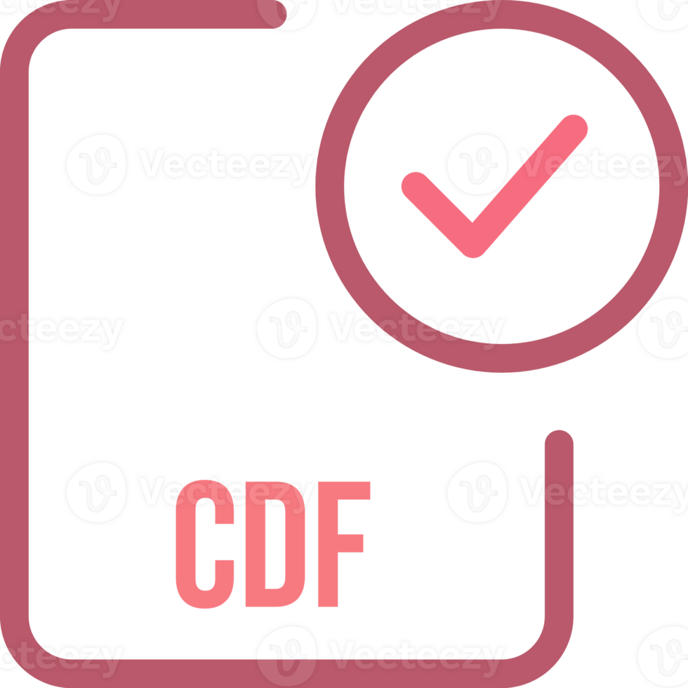 Cdf File Icon With Checked Mark png
