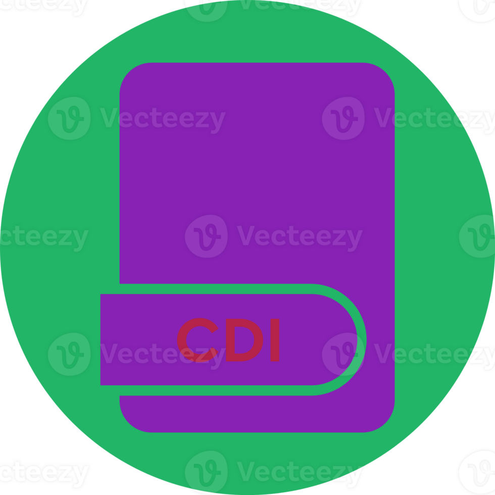 Cdi File Format Icon Circular Shape png