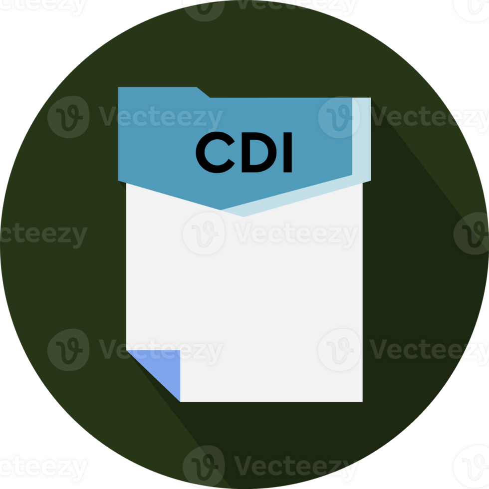 Cdi File Format Minimal Icon With Circular Shape png
