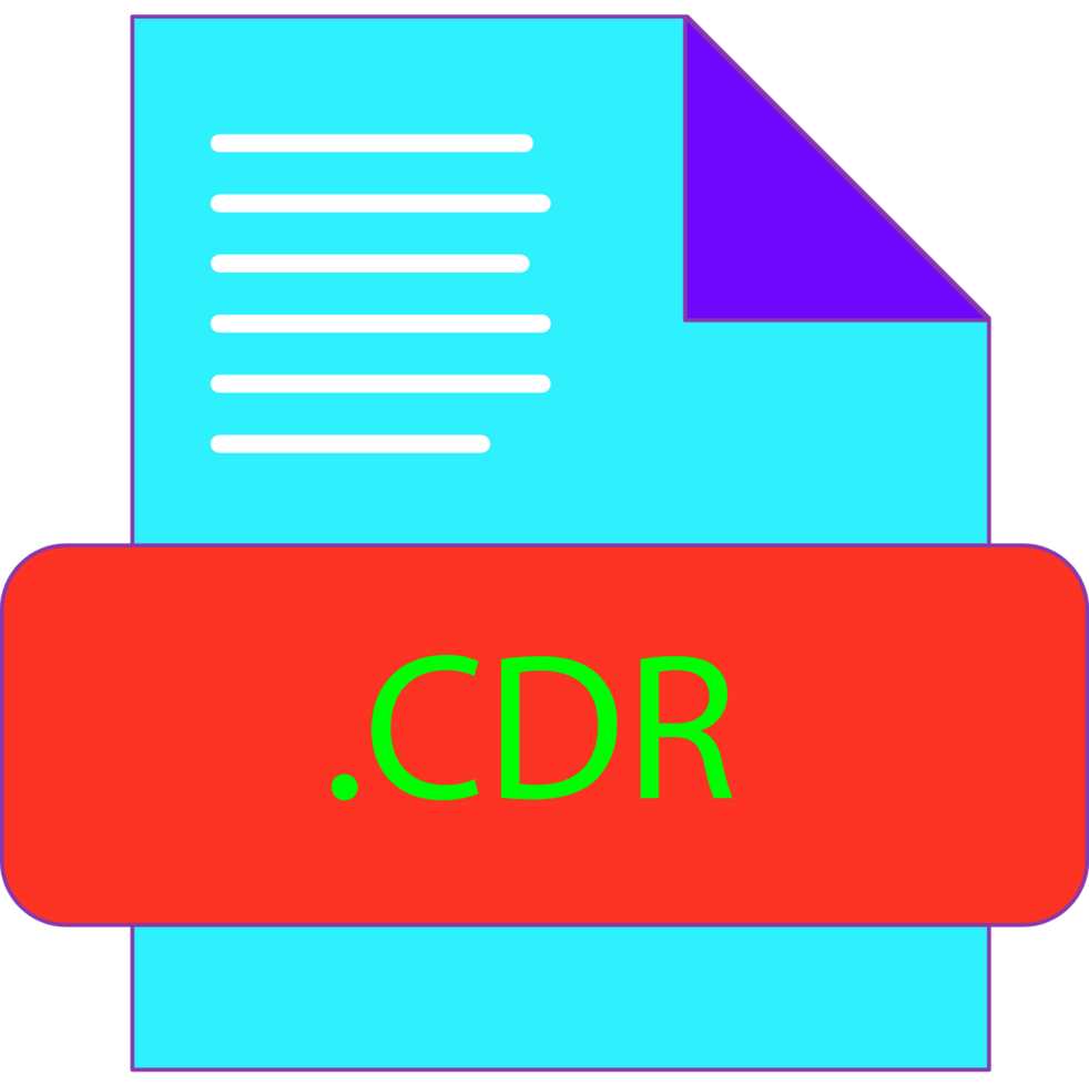 Cdr File Extension Icon Fill And Bebes Writting png