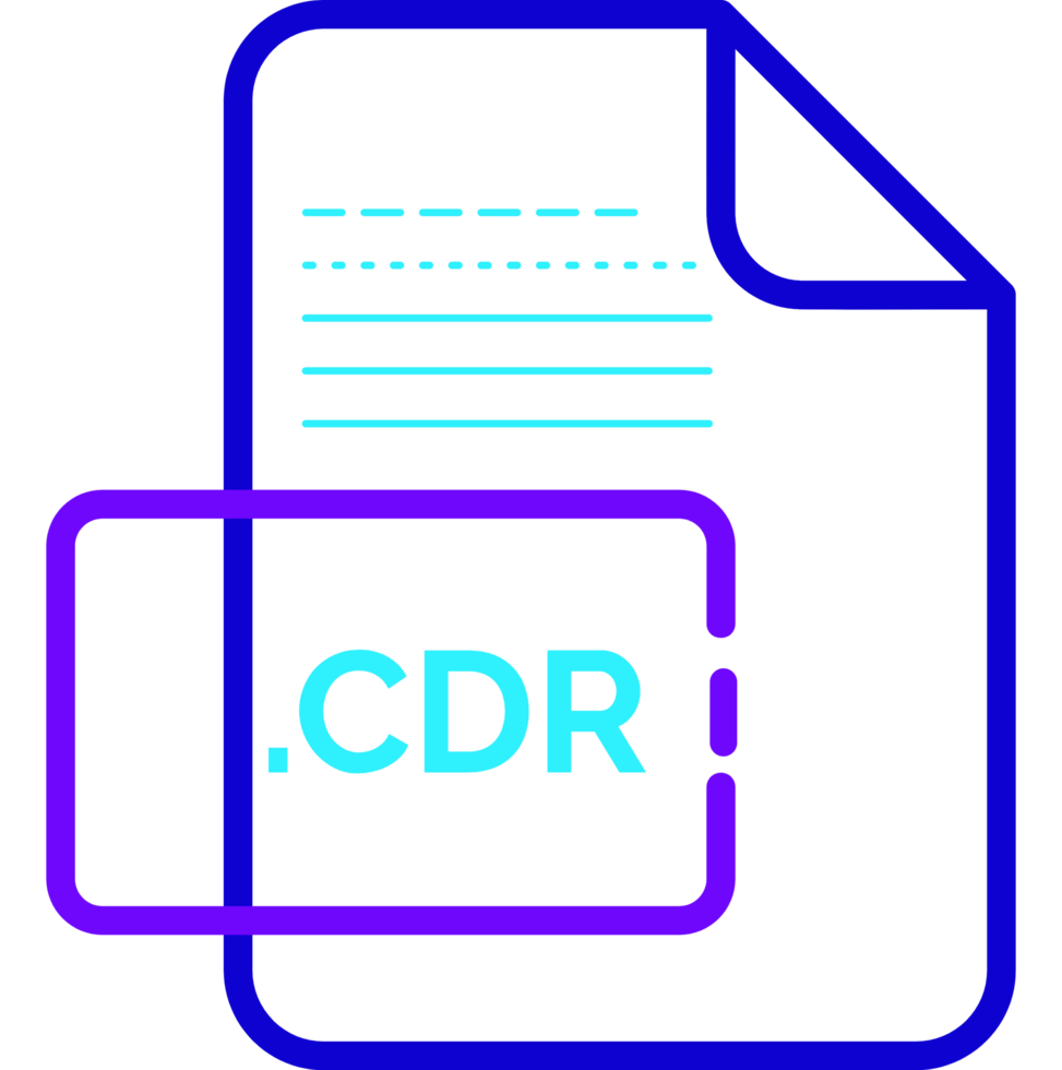 Cdr File Extension Icon Little Dot And Color Fill png