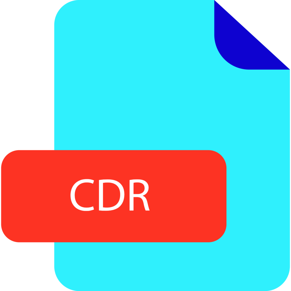 Cdr File Extension Icon Rounded Corners And Deep Color png