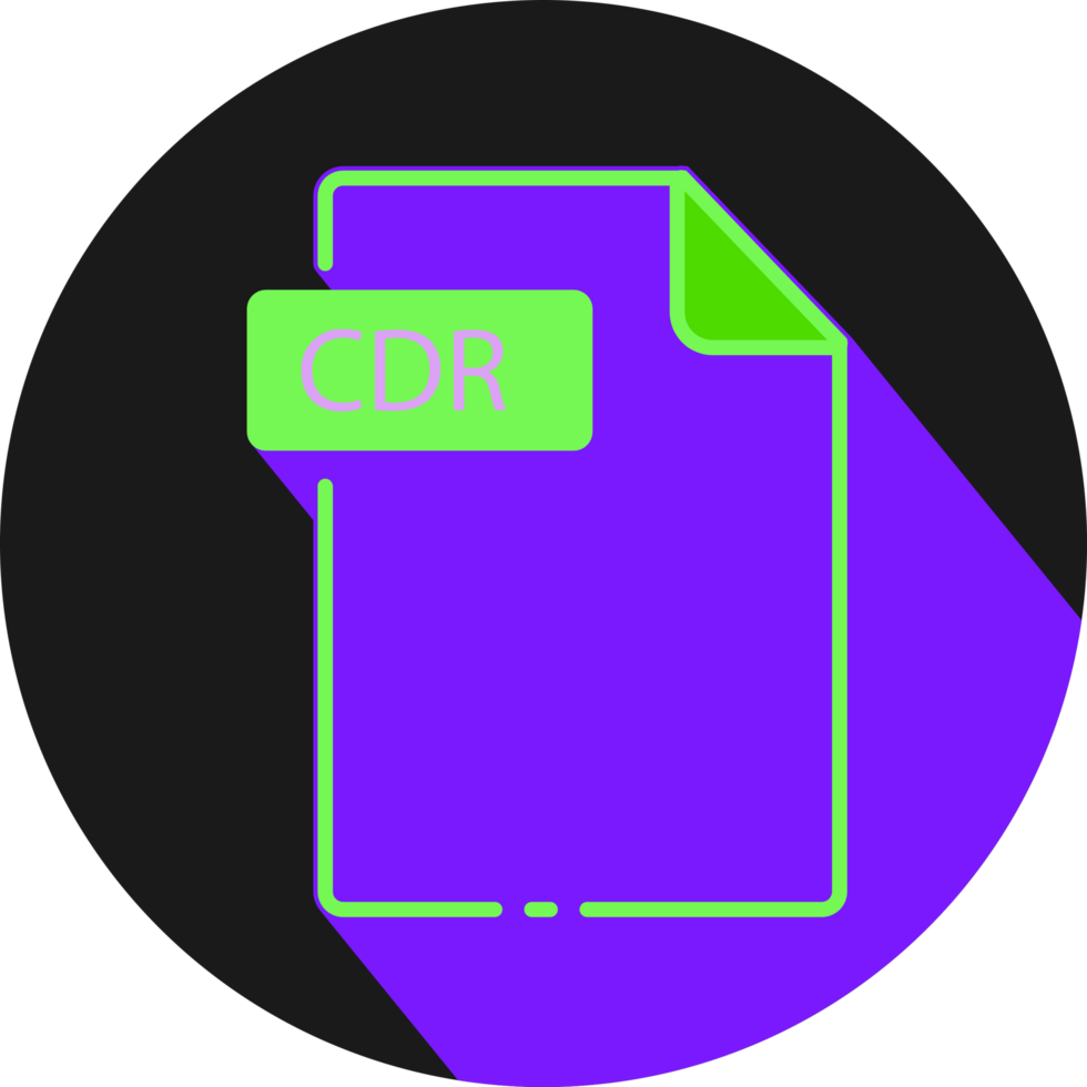 Cdr File Fomat Minimal Icon With Circle Outside png